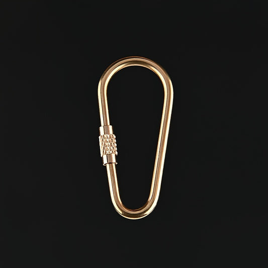 Brass Keychain Carabiner Safety Buckle With Lock for Outdoor Camping Hiking