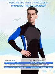 REALON Men's 3mm Quick Dry Skinny Fit Wetsuit