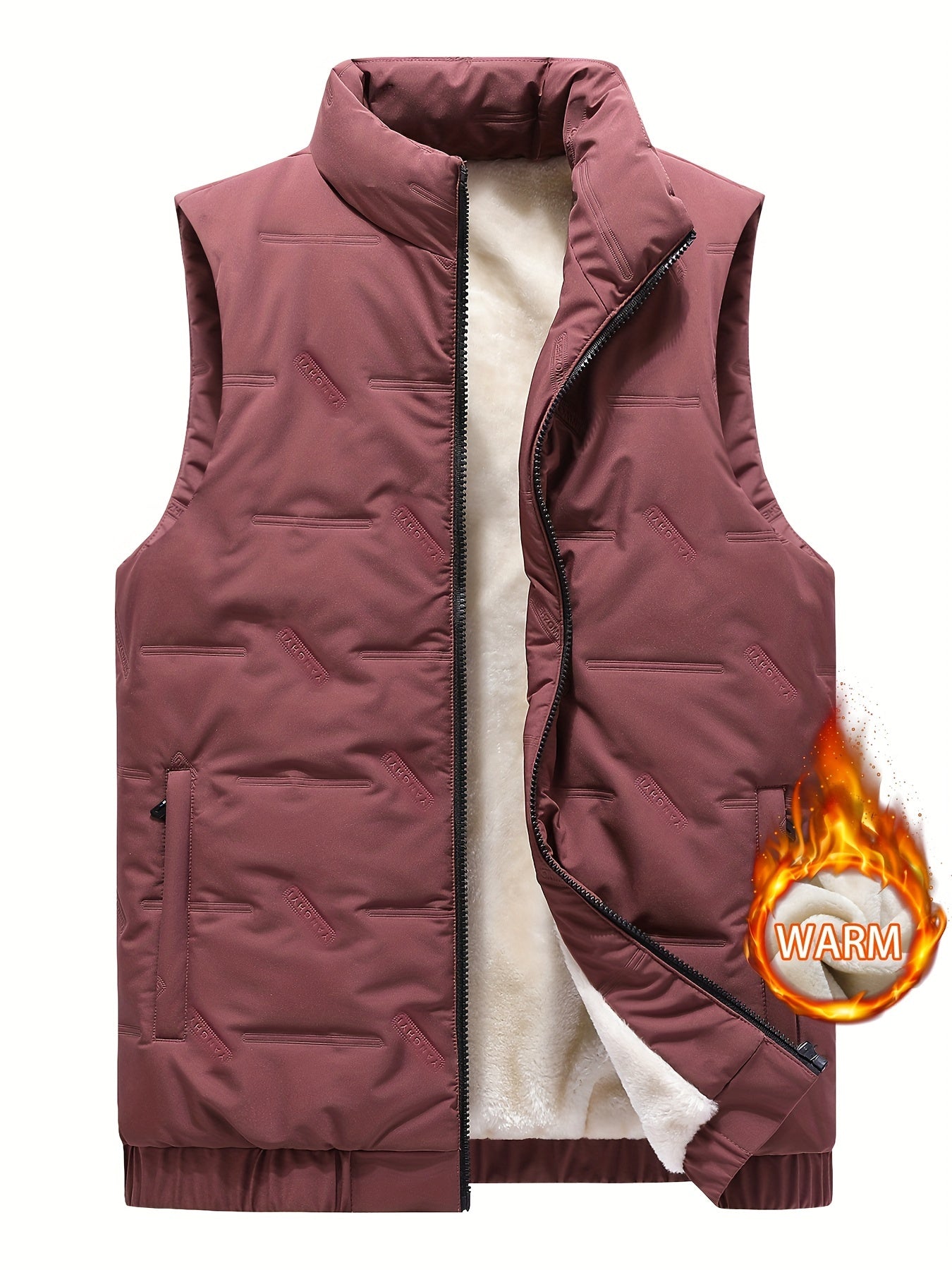 Men's Fleece Vest Zip Up Thermal Sleeveless Jacket