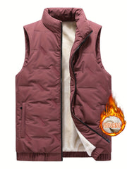Men's Fleece Vest Zip Up Thermal Sleeveless Jacket
