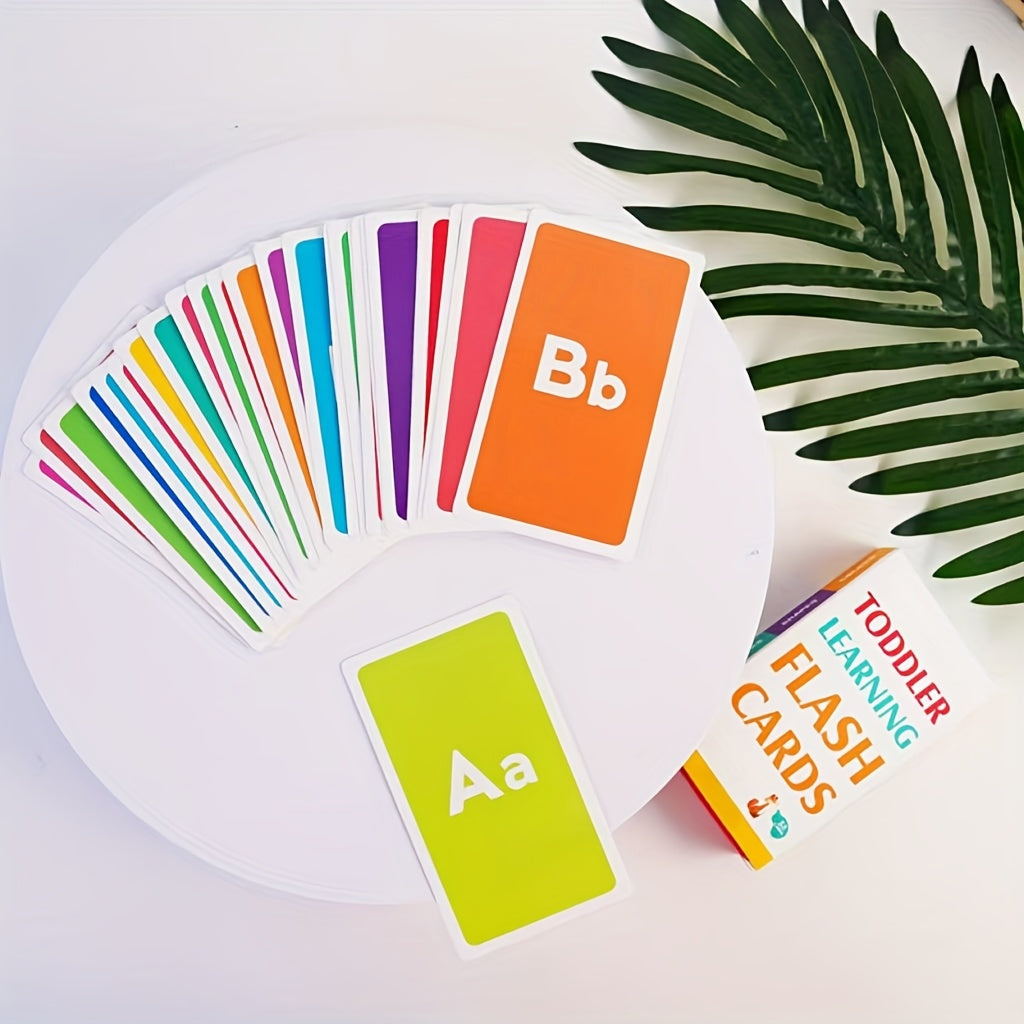 Kids Flash Cards Alphabet Colors Shapes Numbers Double Sided Educational Toys