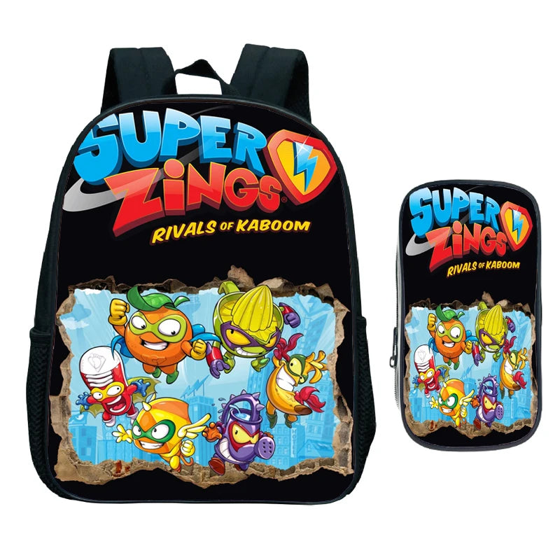 2pcs Kids Game Zings Backpack Children Superzings Primary