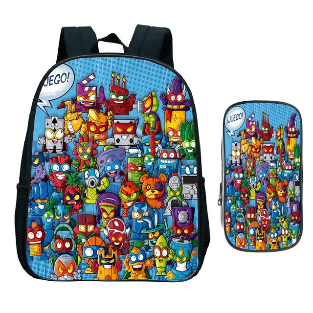 2pcs Kids Game Zings Backpack Children Superzings Primary