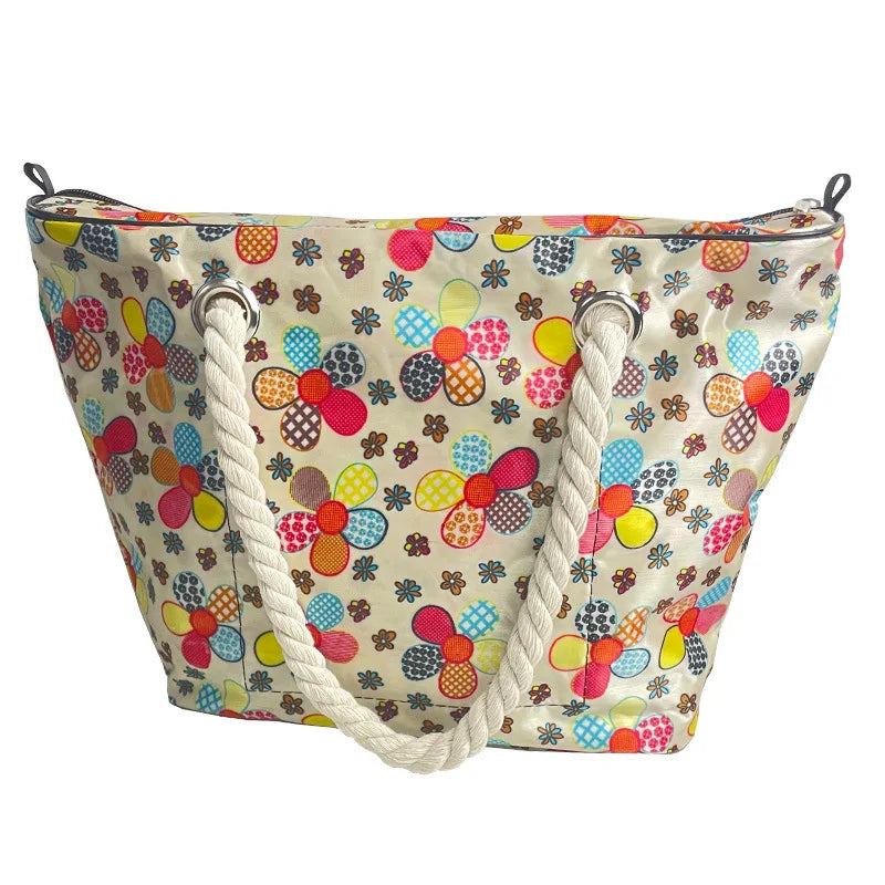 2pcs Summer Large-capacity Tote Handbag for Ladies Beach Travel Waterproof Bag