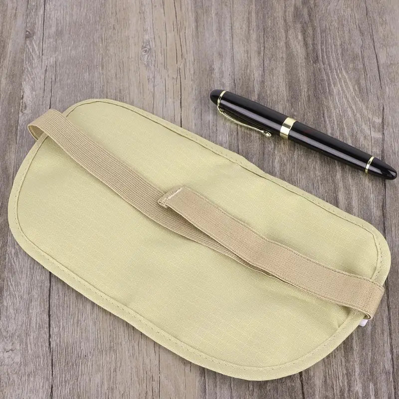 2pcs Travel Pouch Passport Money Waist Belt Bag
