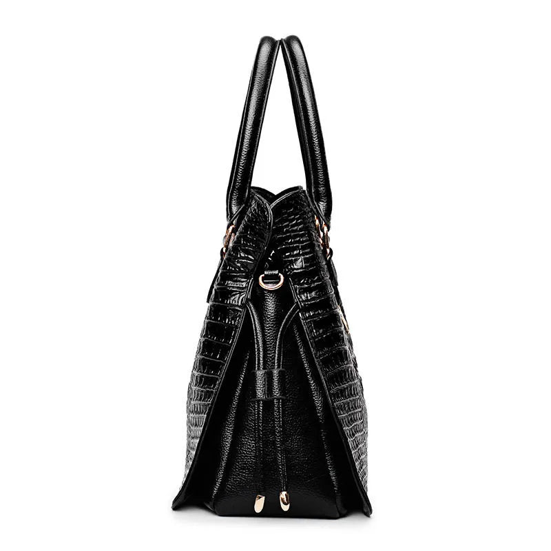 2pcs Crocodile PU Leather Shoulder Bags Set