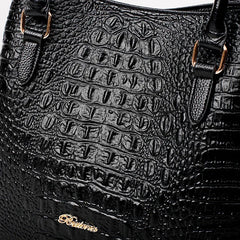 2pcs Crocodile PU Leather Shoulder Bags Set
