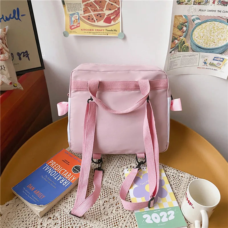Waterproof Nylon 3-in-1 Backpack for Teenage Girl