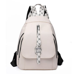 3 In 1 Women's Backpack PU Leather Leisure Travel Backpack