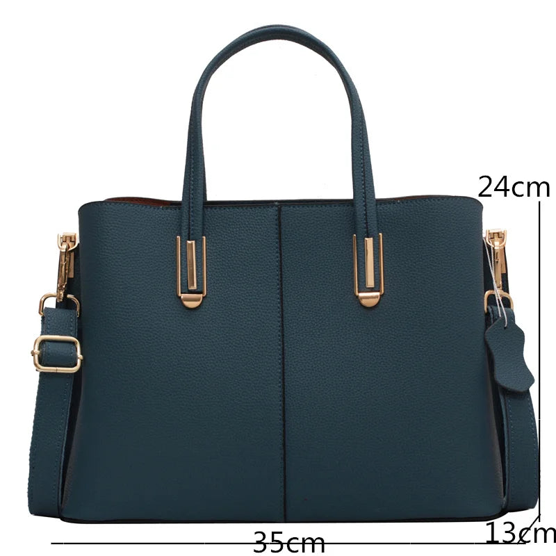 Large Capacity Leather Tote Female Purses Handbags Women Bag