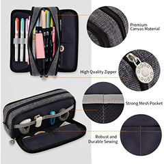 3 Layers Pencil Case Large Capacity Storage Bag For School Students