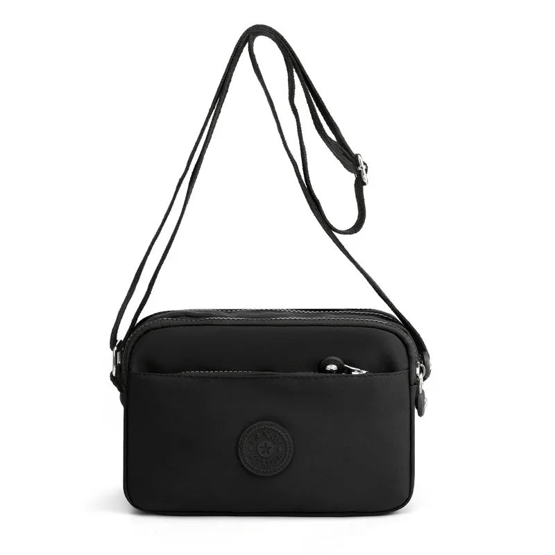 3 Layers Women Mini Bag Printing Nylon Girls Small Shoulder Bag