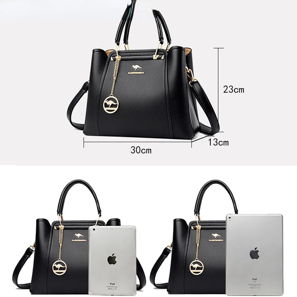 Large Capacity Women PU Leather Crossbody Bag
