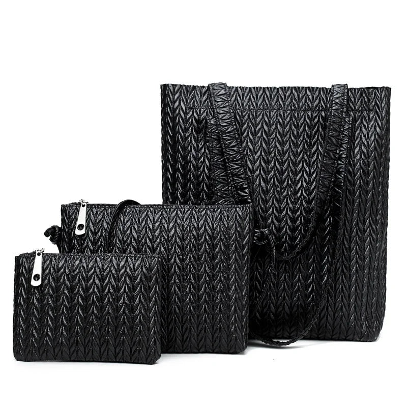 3 Pcs/set Harajuku Bamboo Woven Shoulder Bag