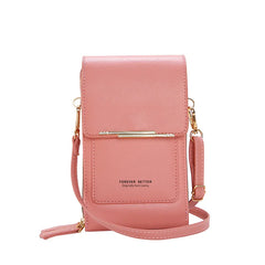Women's Soft Leather Touch Screen Cell Phone Purse Crossbody Handbag