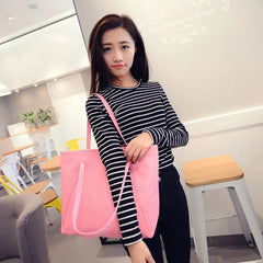 Women Solid Handbag High Capacity Messenger Totes Satchel Shoulder Bag