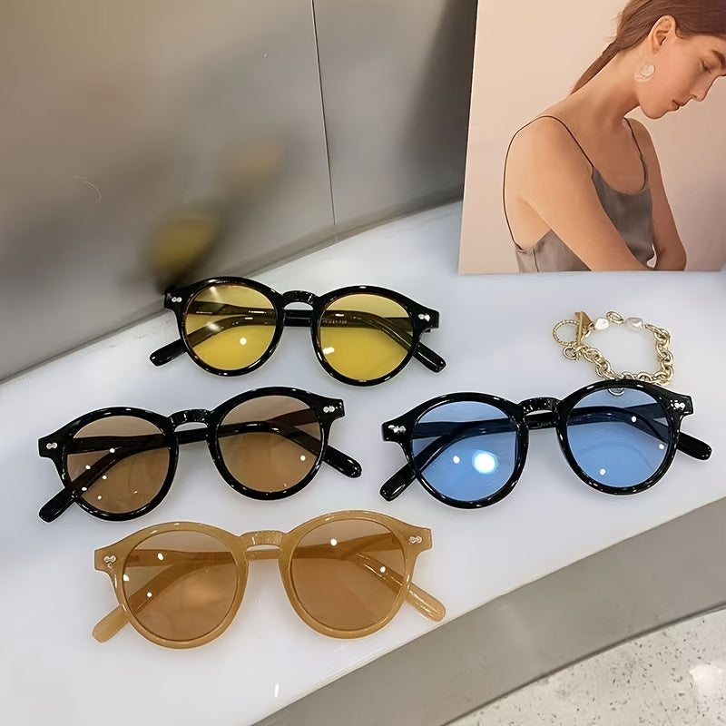Vintage Round Sunglasses Women's Shades Eyeglasses Couple Eyewear