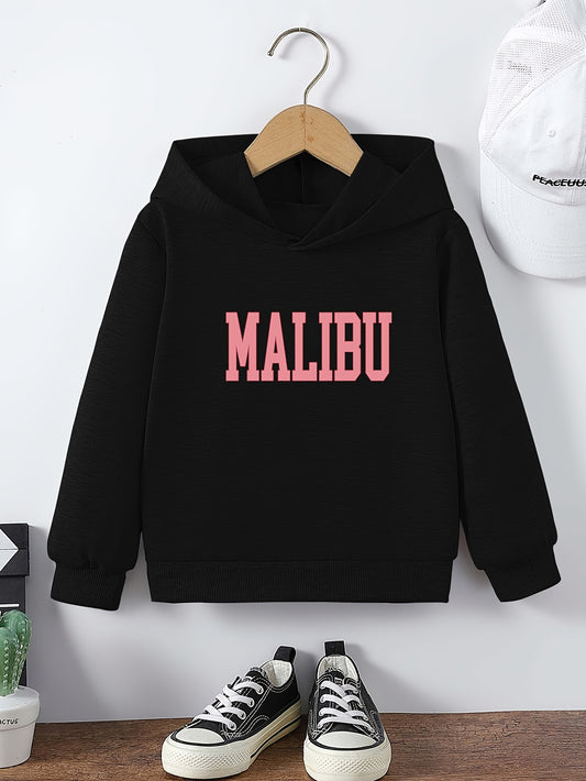 Kids Letter Print Graphic Hooded Sweatshirt