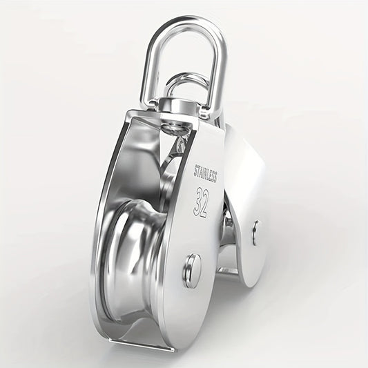 304 Stainless Steel U-Shaped Lifting Ring Fixed Pulley Single & Double Wheel