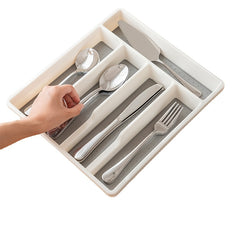 Non Slip Tray with 5 Compartments for Bathroom Accessories