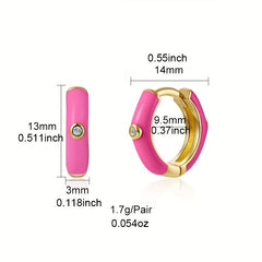 Colorful Drop Earrings 24K Plated Copper Earrings