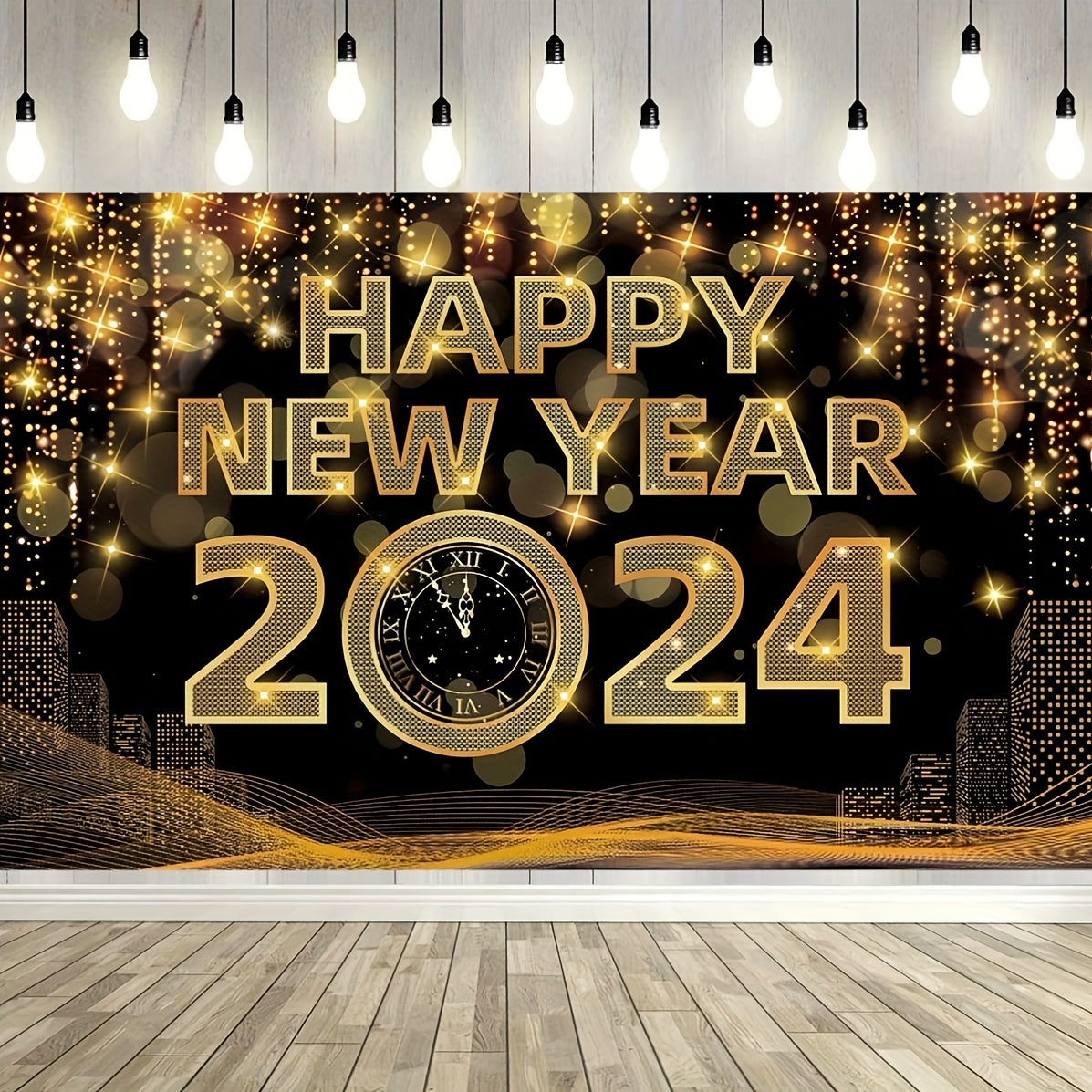 New Year Countdown Cloth Hanging Banner Party Decoration