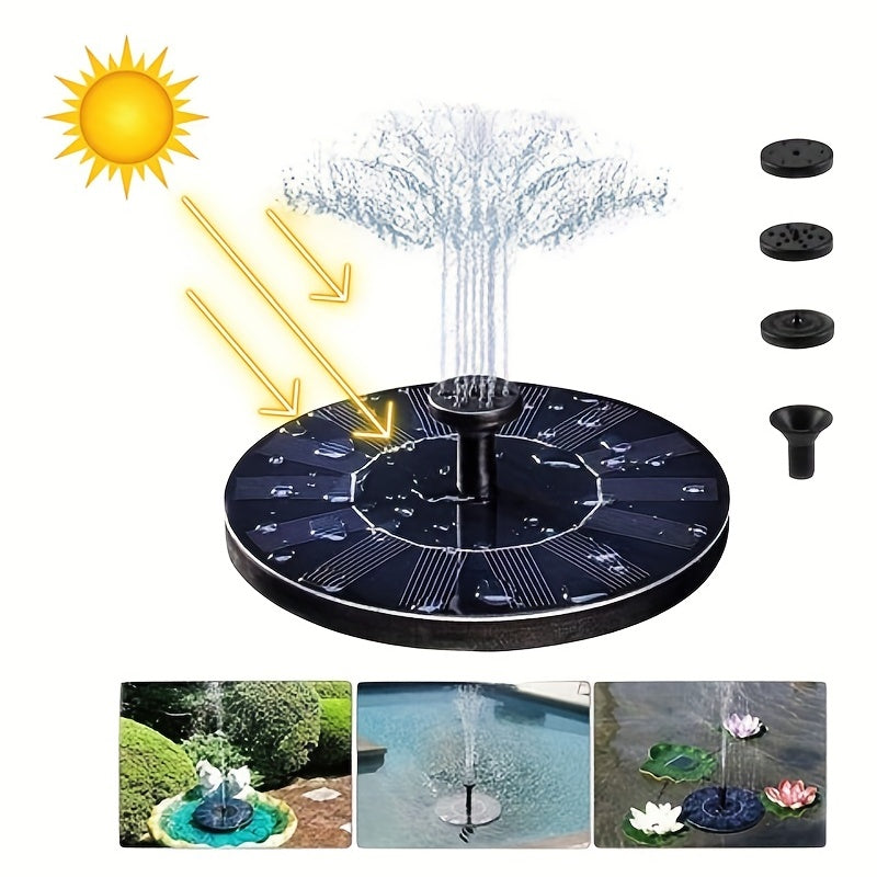 3.5W Solar Fountain Pump with 6 Nozzles for Bird Bath