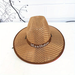 Men's Cowboy Hat Sunshade Straw Hat Men's Summer Outdoor Big Brim