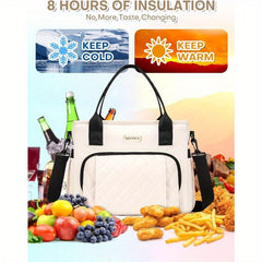 ESMNONA Insulated Lunch Bag Leakproof Nylon Cooler Tote
