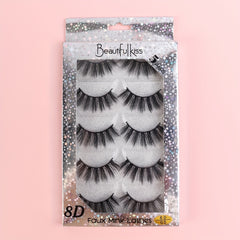 5 Pairs 8D Fluffy Wispy Eyelashes Natural Volume Crisscross Lashes Extension