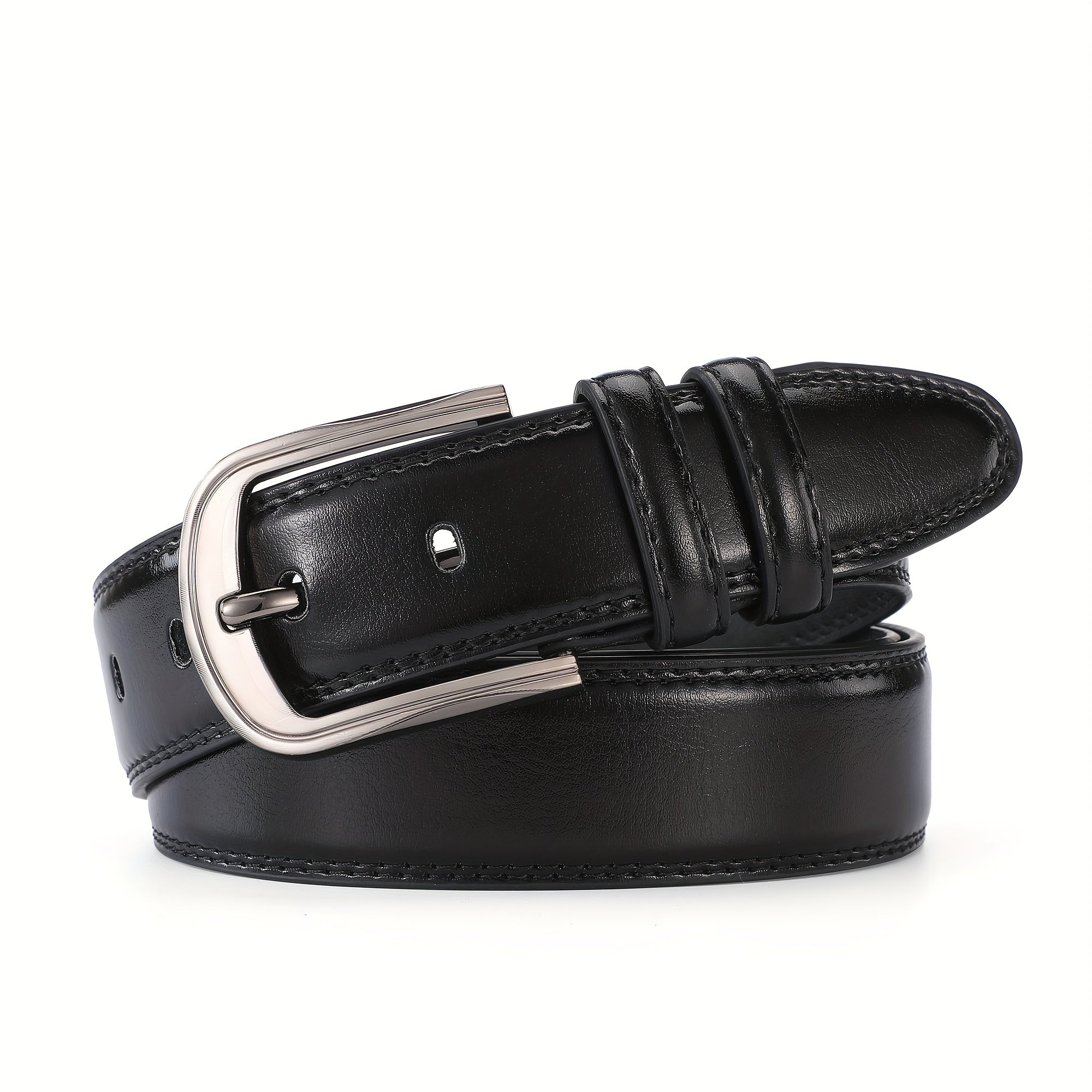 Men's Pin Buckle Belt PU Leather Casual Jeans Pants Waist Strap