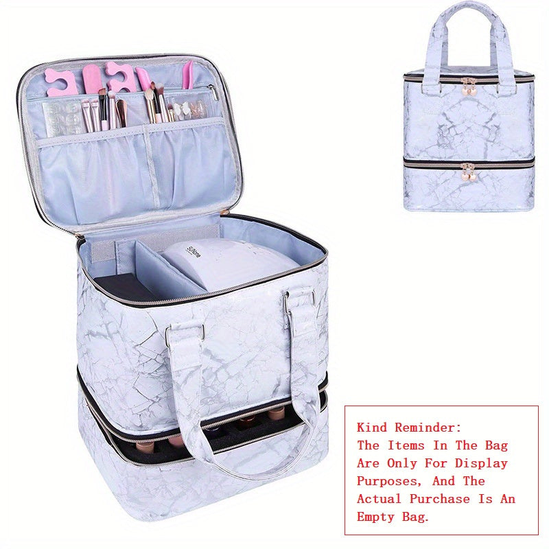 Double Layer Nail Polish Organizer Bag for Manicure Set