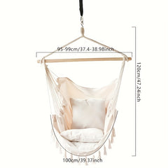 Leisure Cotton Hammock Balcony Hanging Chair Load 150KG