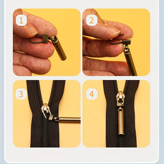 5pcs Metal Zipper Replacement Pull Lock Head DIY Craft Sewing Accessor