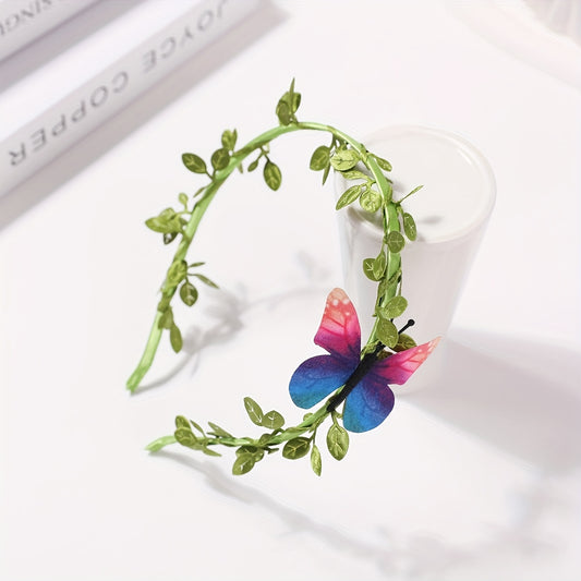 Leaves Embroidered Headband Butterfly Headdress Hair Accessories