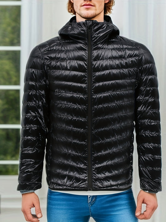 Men's Hooded Padded Jacket Warm Coat For Autumn And Winter