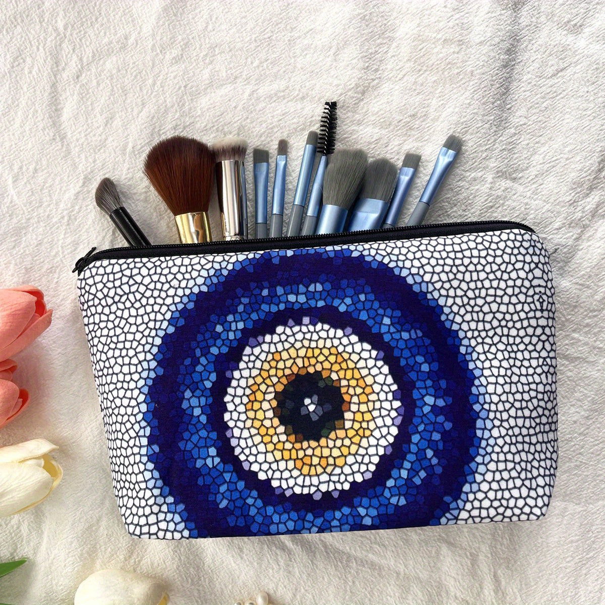 Evil Eye Pattern Makeup Bag Devil's Eye Cosmetic Storage Bag