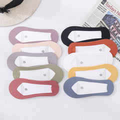 5 Pairs Women's Silicone Non-slip Boat Socks
