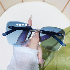 Square Rimless Sunglasses UV400 Sun Shades