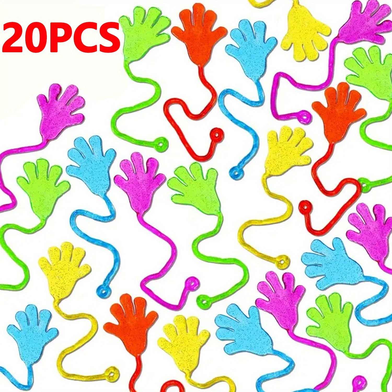 20pcs Sticky Hands Mini Stretchy Toys Party Carnival Prizes