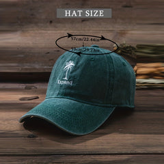 Coconut Tree Embroidery Baseball Cap Solid Cotton Hip Hop Sports Hat