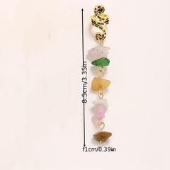 Braided Hair Ring Stone Pendant Hair Buckle Vintage Hair Clip Y2K