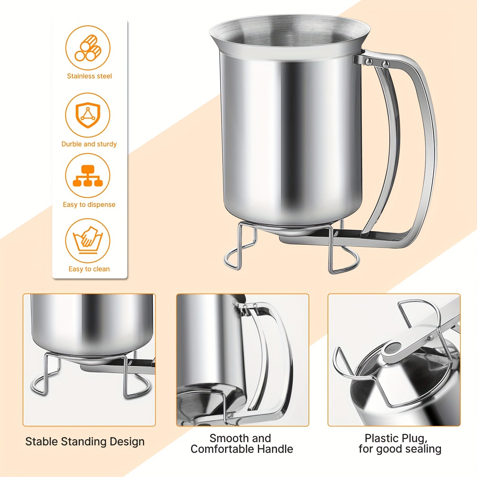 Stainless Steel Batter Dispenser for Baking