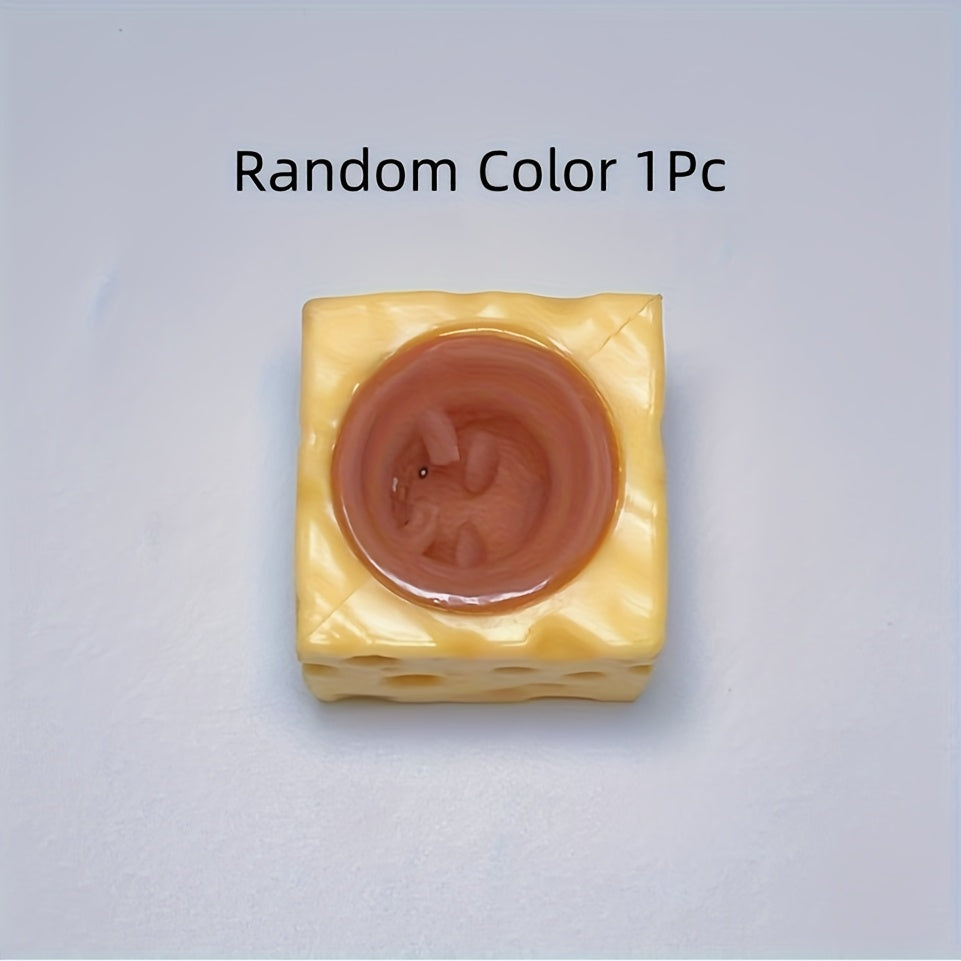 Relax Cheese Mouse Squeeze Toy Fidget Anxiety Fun Light Brown Gray Yellow
