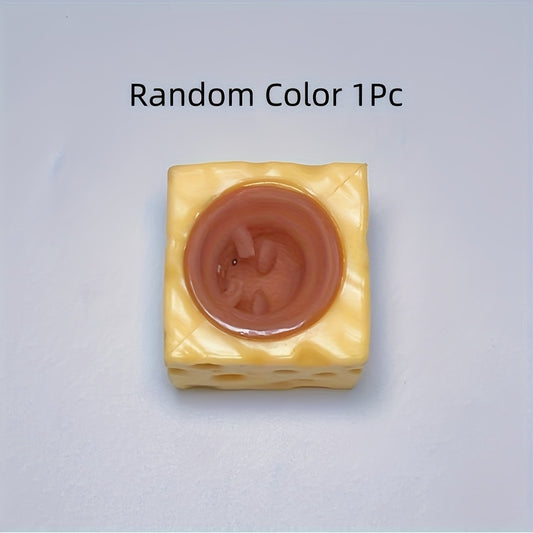 Relax Cheese Mouse Squeeze Toy Fidget Anxiety Fun Light Brown Gray Yellow