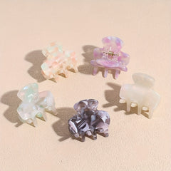 6pcs Acetate Hair Claw Mini Ponytail Hair Clip Hair Accessories