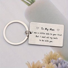 Engraved Love Quote Keyring For Men - Couples Gift