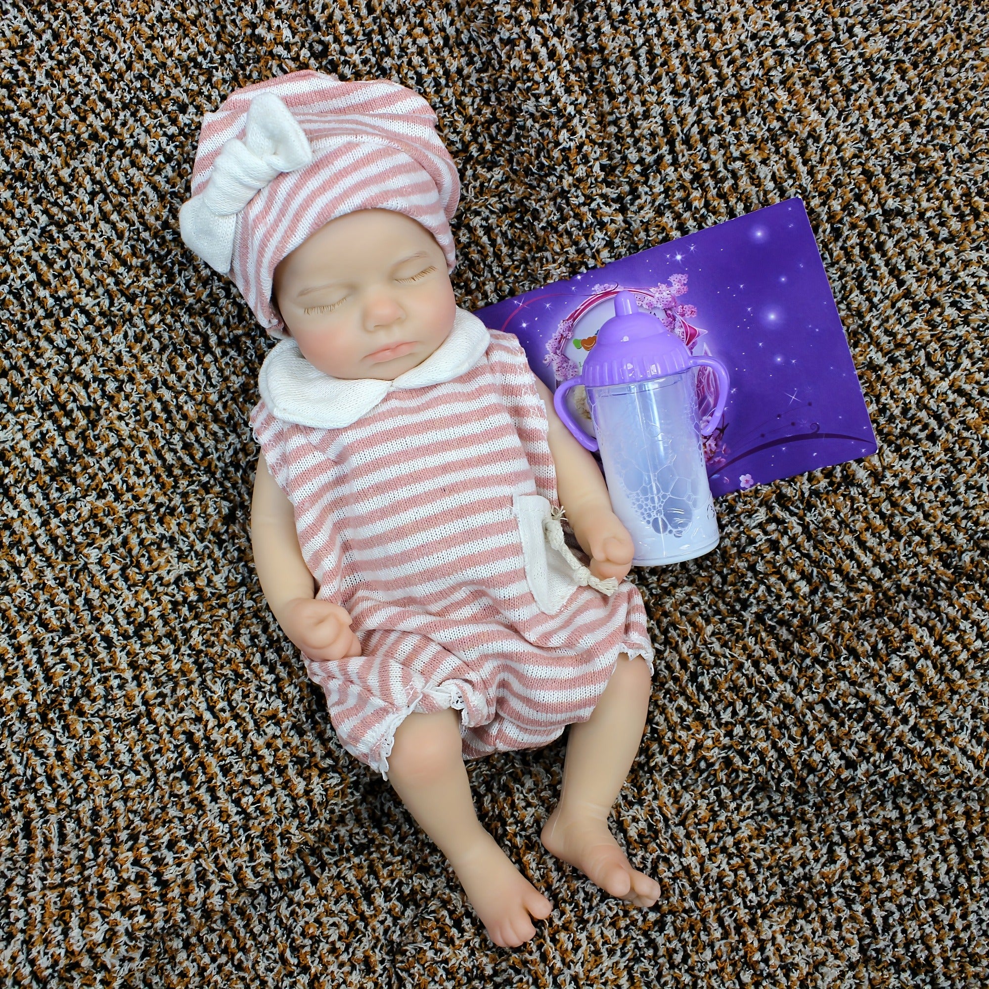 32cm Silicone Reborn Dolls Soft Full Body Open Mouth