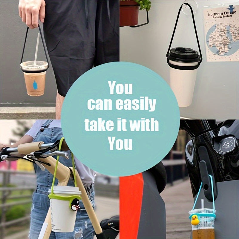 Silicone Cup Handle Ring Bottle Hanging Strap