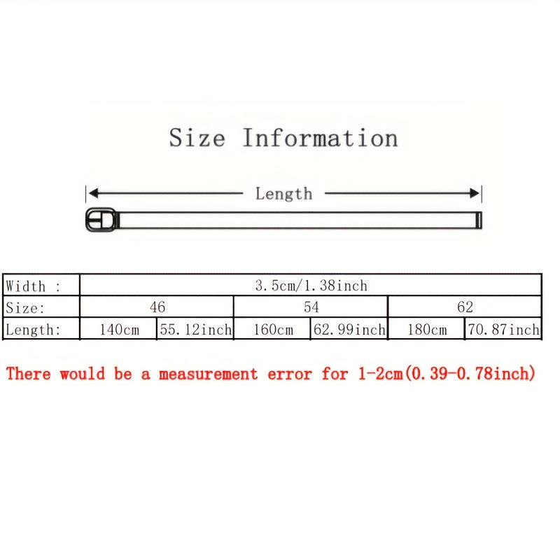 Elastic Large Size Men's Casual Canvas Woven Belt